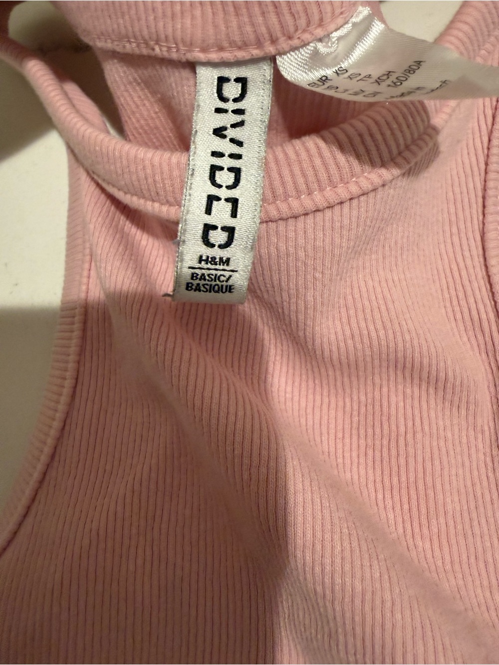 H&M Dusty Rose Ribbed Racerback Tank Top - Picture 2 of 3